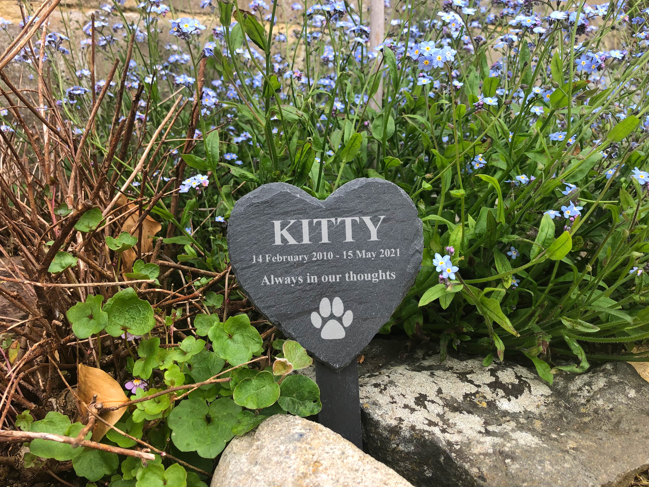 Pet memorial plaques & grave markers